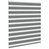 Vidaxl Zebra Roller Blind 135x100 CM Fabric Ancho 130.9 cm de color gris oscuro