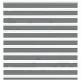 Vidaxl Zebra Rouleau aveugle 140x100 cm Largeur de poussière 135,9 cm Gris foncé