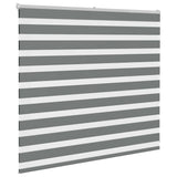 Vidaxl Zebra Roller Blind 155x100 cm Stof bredde 150,9 cm mørkegrå