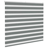 Vidaxl Zebra Rouleau aveugle 165x100 cm Largeur de tissu 160,9 cm gris foncé