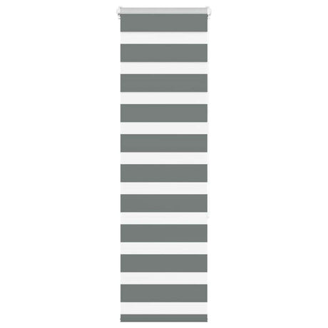VidaXL Zebra-Rollo 40x150 cm Stoffbreite 35,9 cm Dunkelgrau