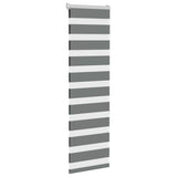 Vidaxl Zebra Roller Blind 40x150 cm de ancho de polvo 35.9 cm de gris oscuro