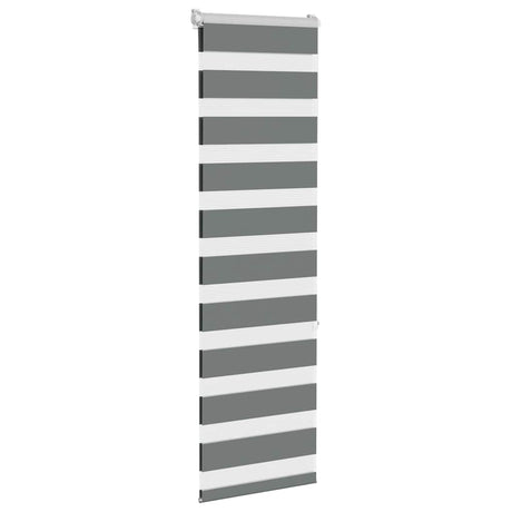 VidaXL Zebra-Rollo 40x150 cm Stoffbreite 35,9 cm Dunkelgrau