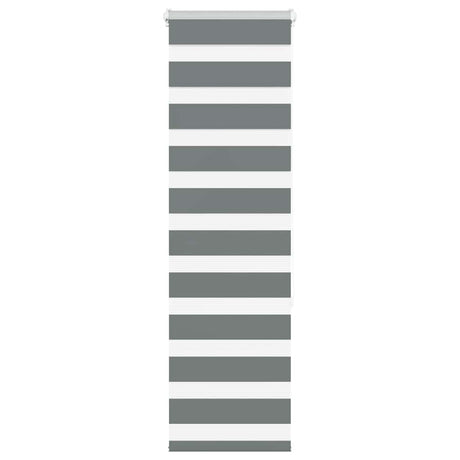 VidaXL Zebra-Rollo 50x150 cm Stoffbreite 45,9 cm Dunkelgrau
