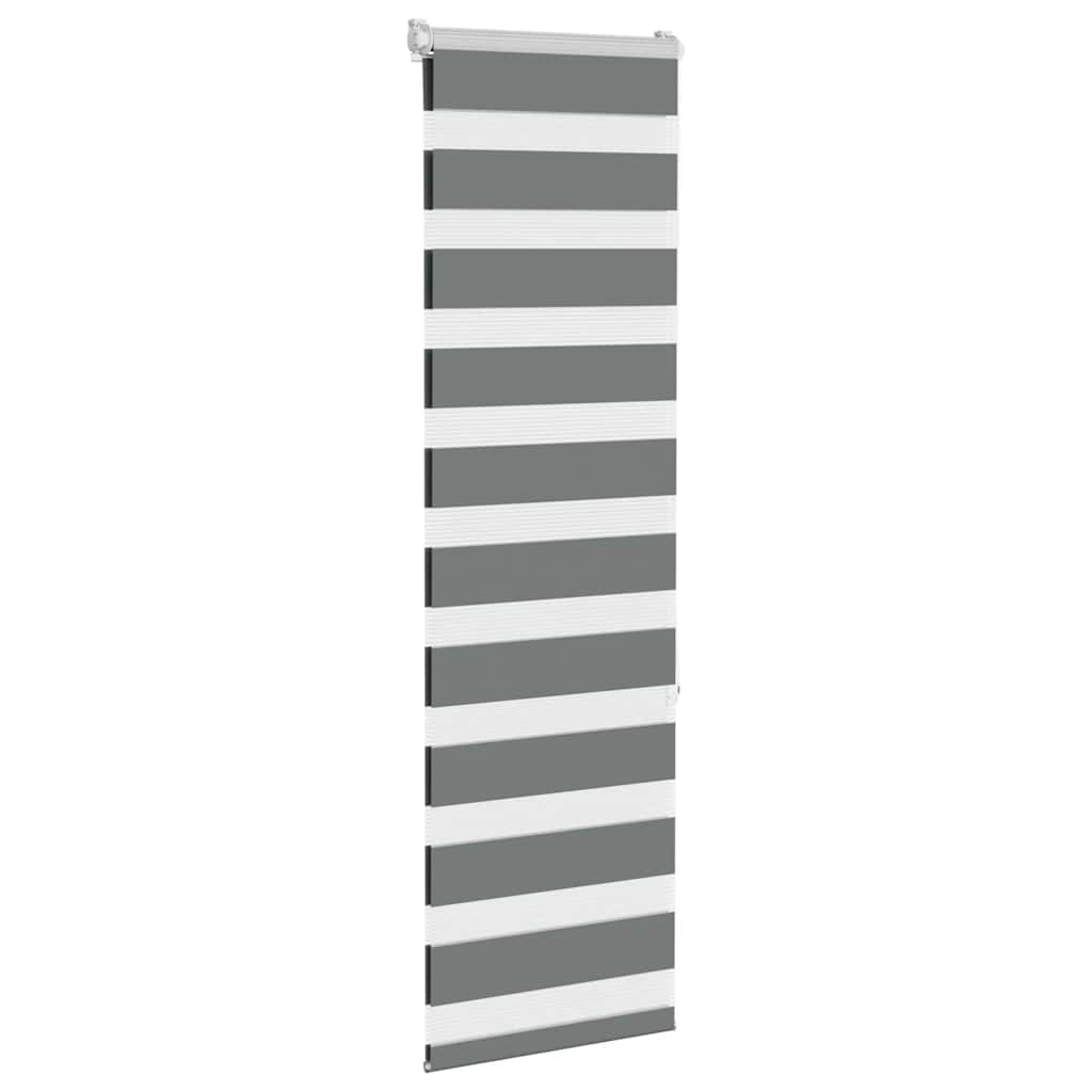 VidaXL Zebra-Rollo 50x150 cm Stoffbreite 45,9 cm Dunkelgrau
