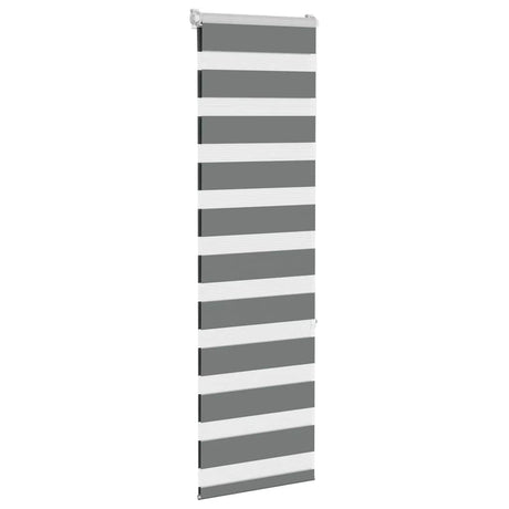 VidaXL Zebra-Rollo 50x150 cm Stoffbreite 45,9 cm Dunkelgrau