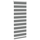 VidaXL Zebra-Rollo 65x150 cm Stoffbreite 60,9 cm Dunkelgrau