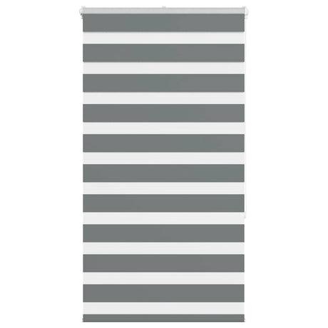 VidaXL Zebra-Rollo 75x150 cm Stoffbreite 70,9 cm Dunkelgrau