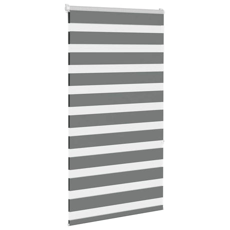 VidaXL Zebra-Rollo 75x150 cm Stoffbreite 70,9 cm Dunkelgrau