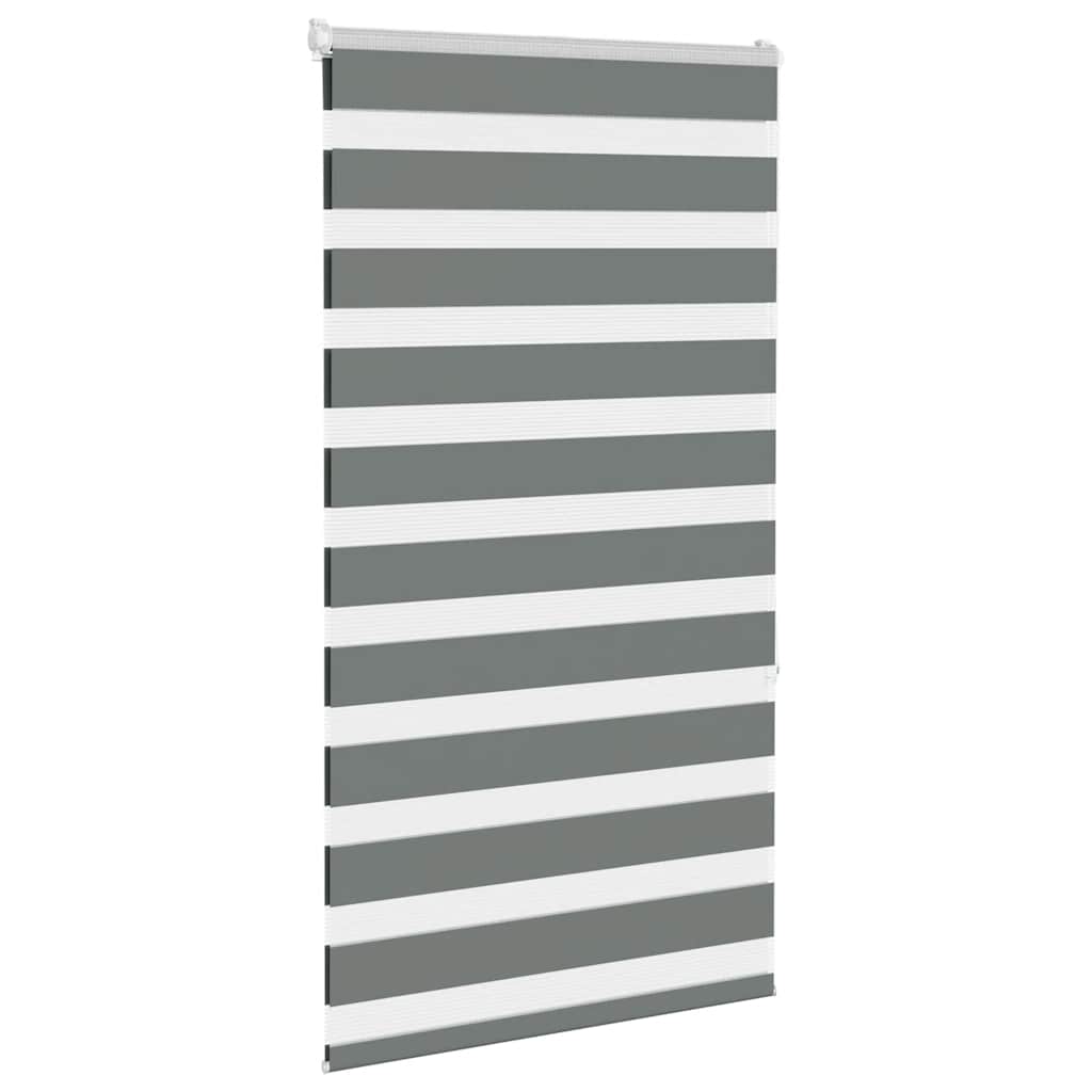 VidaXL Zebra-Rollo 85x150 cm Stoffbreite 80,9 cm Dunkelgrau
