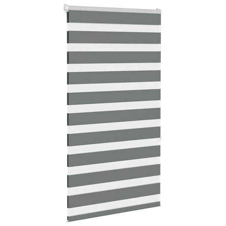 VidaXL Zebra-Rollo 85x150 cm Stoffbreite 80,9 cm Dunkelgrau