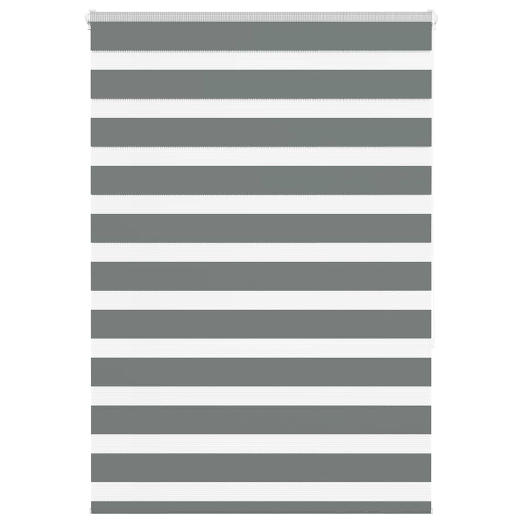 VidaXL Zebra-Rollo 100x150 cm Stoffbreite 95,9 cm Dunkelgrau
