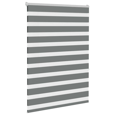 VidaXL Zebra-Rollo 100x150 cm Stoffbreite 95,9 cm Dunkelgrau