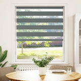 VidaXL Zebra-Rollo 115x150 cm Stoffbreite 110,9 cm Dunkelgrau