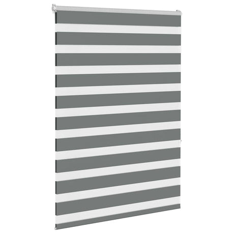VidaXL Zebra-Rollo 115x150 cm Stoffbreite 110,9 cm Dunkelgrau