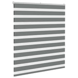 Vidaxl Zebra Roller Slepi 105x150 cm Širina tkanine 100,9 cm temno siva