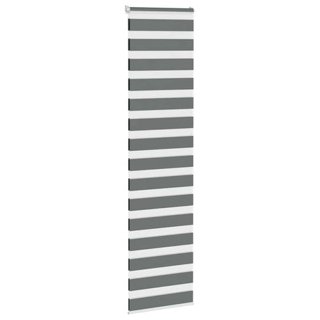 Vidaxx Zebra-Rollo 55x200 cm Stoffbreite 50,9 cm Dunkelgrau
