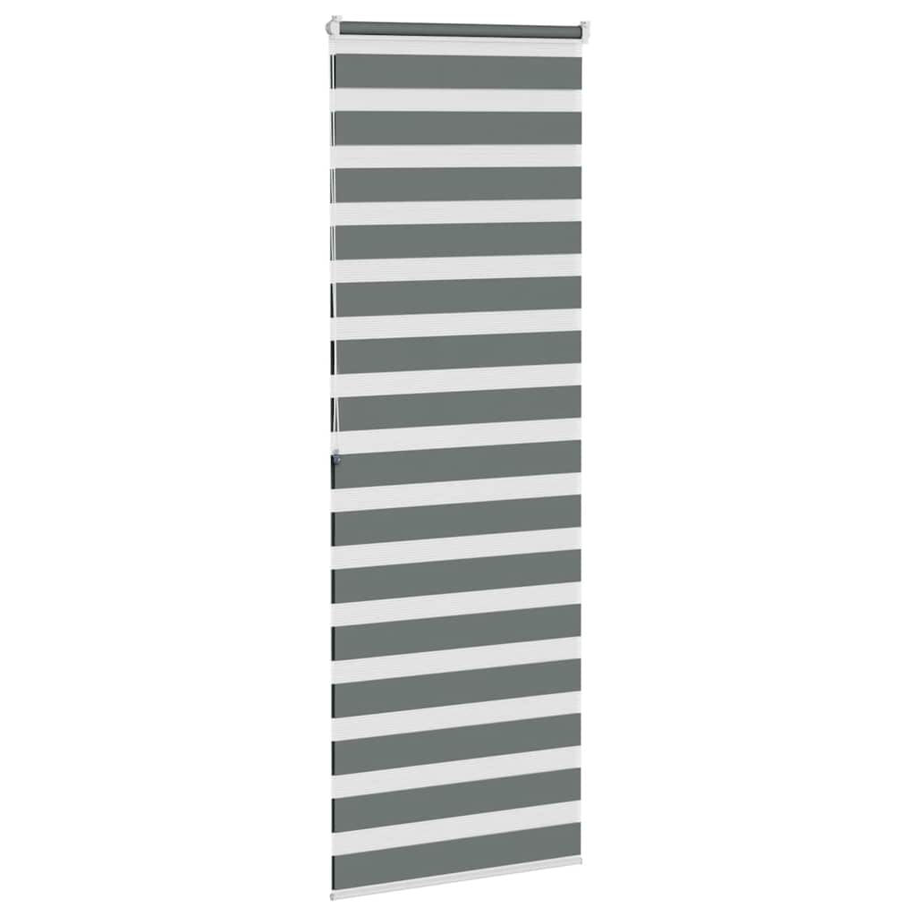 VidaXL Zebra-Rollo 80x200 cm Stoffbreite 75,9 cm Dunkelgrau