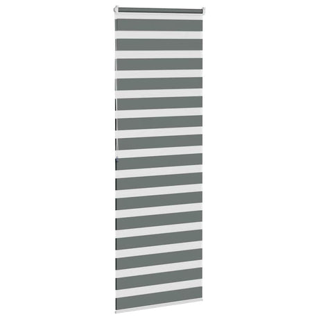 VidaXL Zebra-Rollo 80x200 cm Stoffbreite 75,9 cm Dunkelgrau