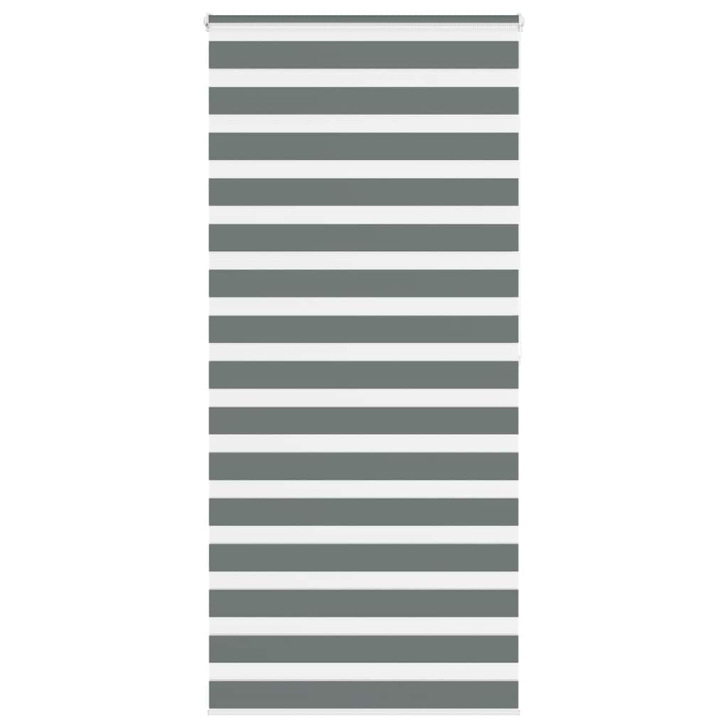 VidaXL Zebra-Rollo 100x200 cm Stoffbreite 95,9 cm Dunkelgrau