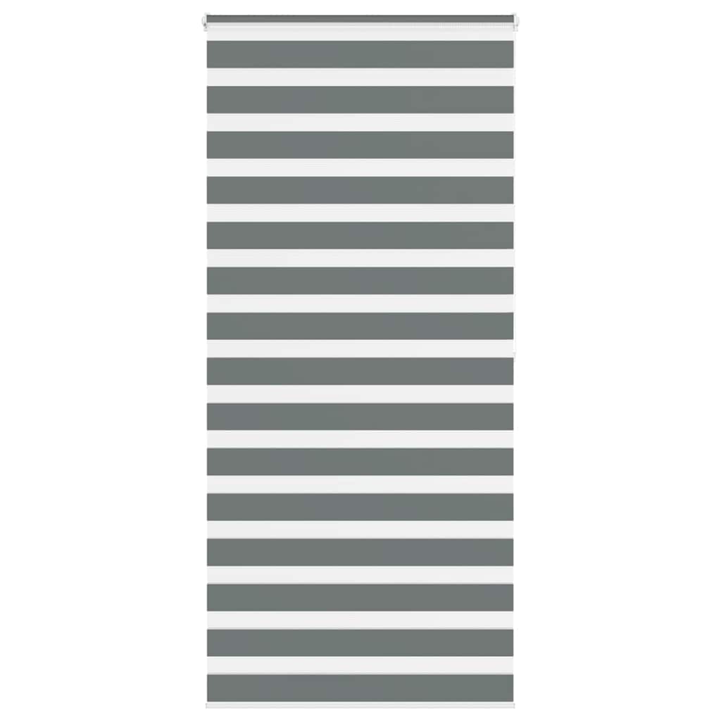 VidaXL Zebra-Rollo 110x200 cm Stoffbreite 105,9 cm Dunkelgrau
