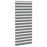 Vidaxl Zebra Roller Blind 110x200 CM Fabric Width 105.9 cm de gris oscuro