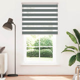 Vidaxl Zebra Roller Blind 120x200 cm Stof bredde 115,9 cm mørkegrå