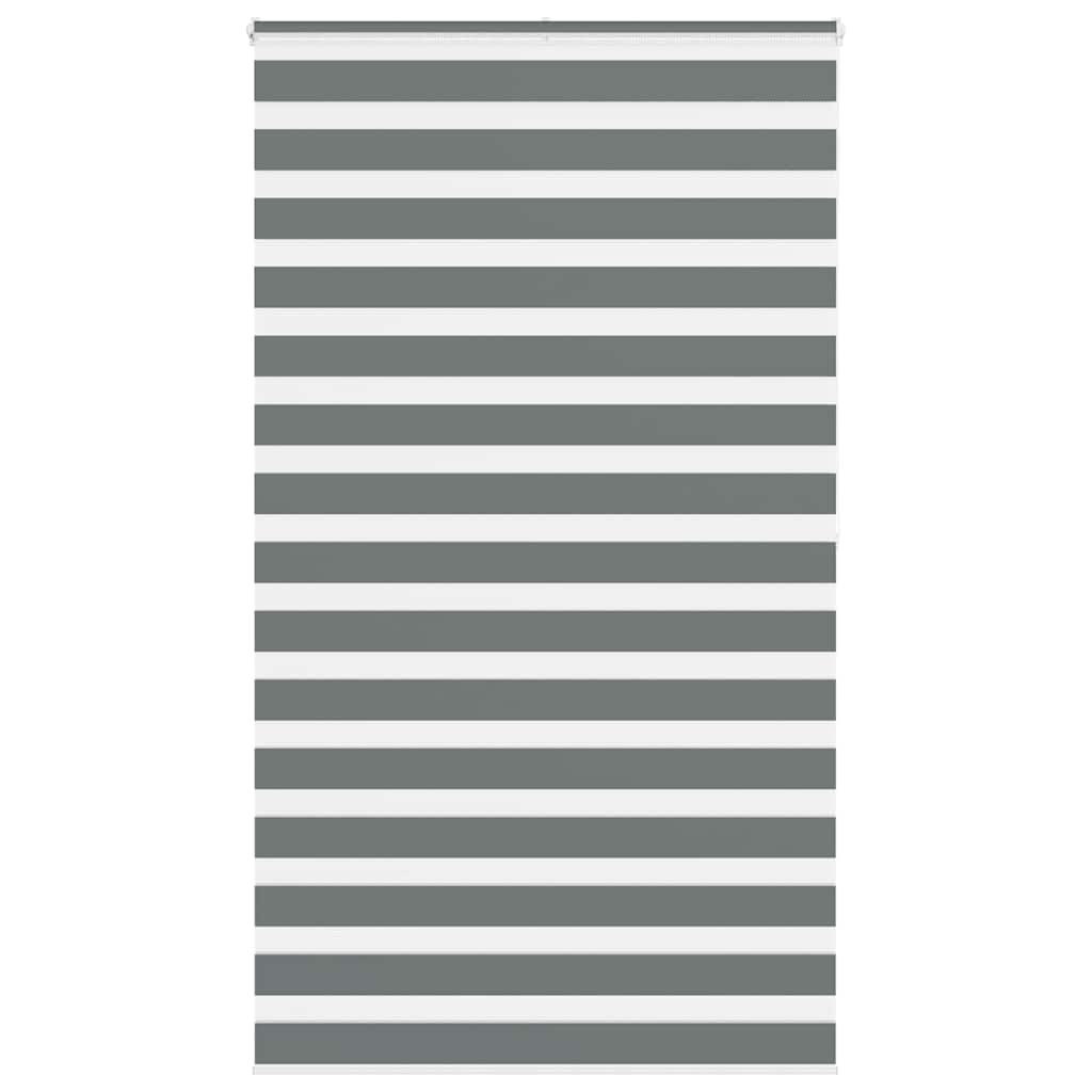 VidaXL Zebra-Rollo 130x200 cm Stoffbreite 125,9 cm Dunkelgrau