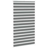 Vidaxl zebra rolgordijn 130x200 cm stofbreedte 125,9 cm donkergrijs