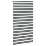 VidaXL Zebra-Rollo 130x200 cm Stoffbreite 125,9 cm Dunkelgrau