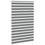 Vidaxl Zebra Roller Blind 140x200 cm Stoffbreite 135,9 cm dunkelgrau