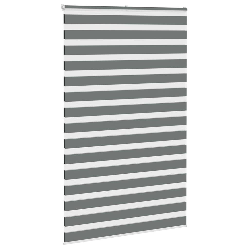 Vidaxl Zebra Roller Blind 145x200 cm stoffbredde 140,9 cm mørk grå