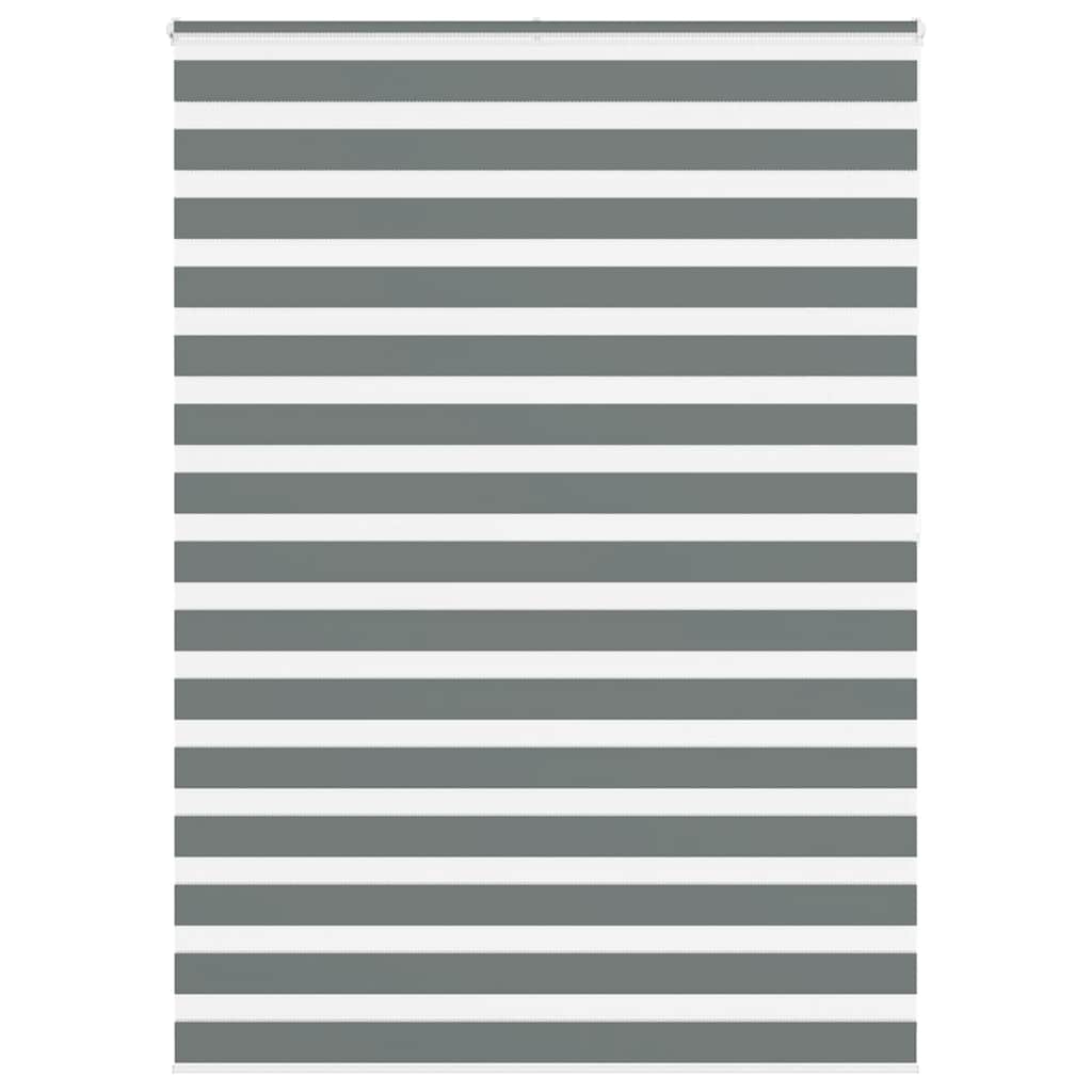 VidaXL Zebra-Rollo 155x200 cm Stoffbreite 150,9 cm Dunkelgrau