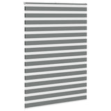 Vidaxl Zebra Roller Blind 160x200 cm Stoffbreite 155,9 cm dunkelgrau