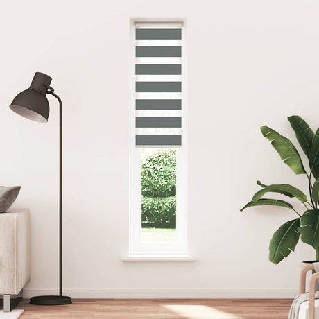 VidaXL Zebra-Rollo 50x230 cm Stoffbreite 45,9 cm Dunkelgrau