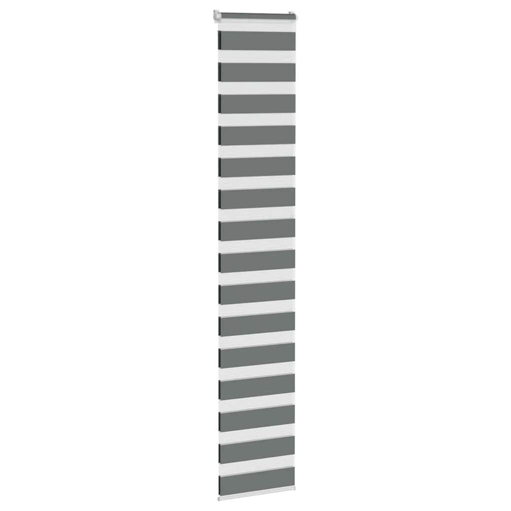 VidaXL Zebra-Rollo 50x230 cm Stoffbreite 45,9 cm Dunkelgrau