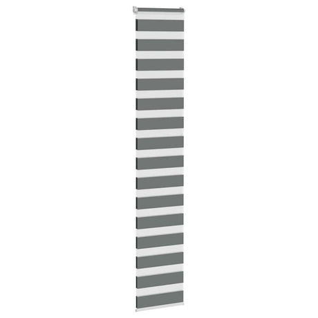 VidaXL Zebra-Rollo 50x230 cm Stoffbreite 45,9 cm Dunkelgrau