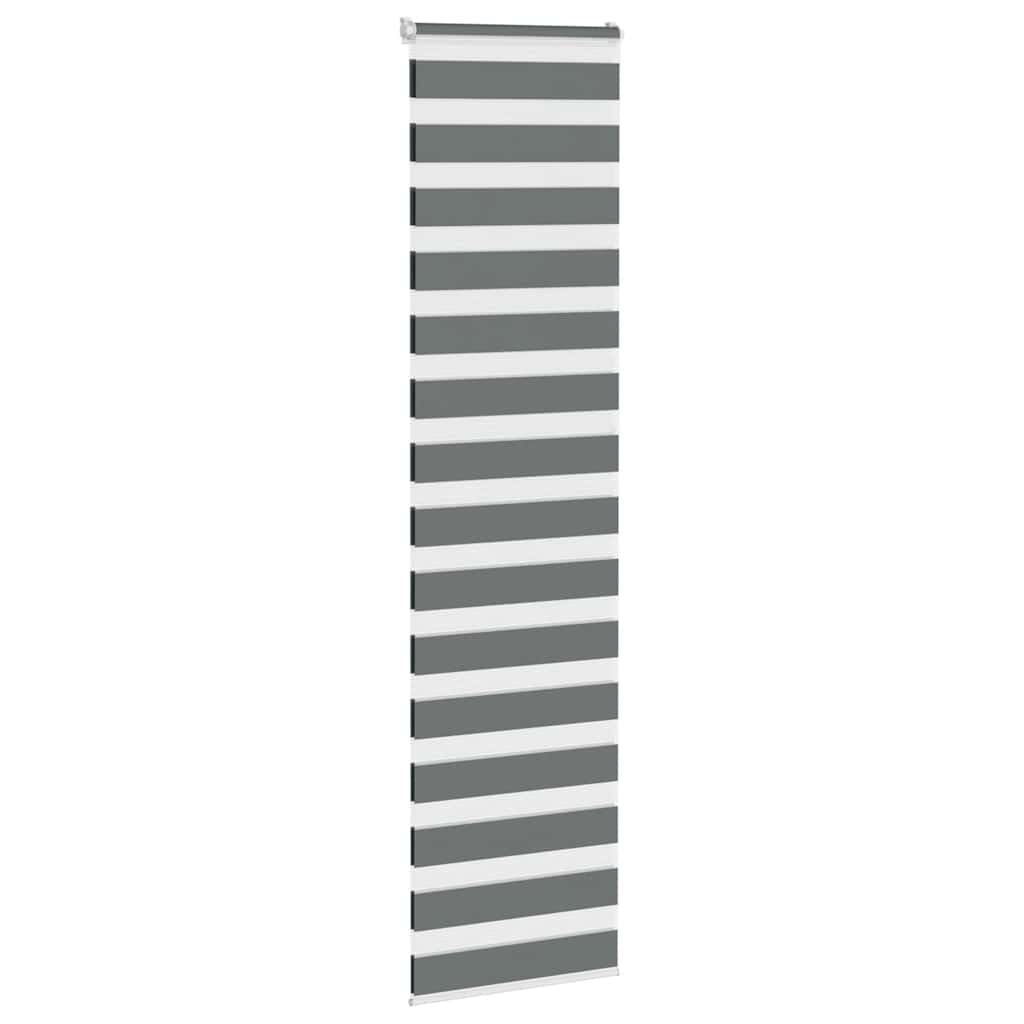 VidaXL Zebra-Rollo 55x230 cm Stoffbreite 50,9 cm Dunkelgrau