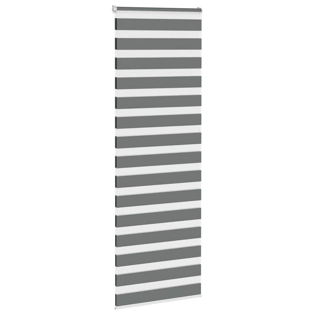 Vidaxl Zebra roller blind 75x230 cm Fabric width 70.9 cm dark gray