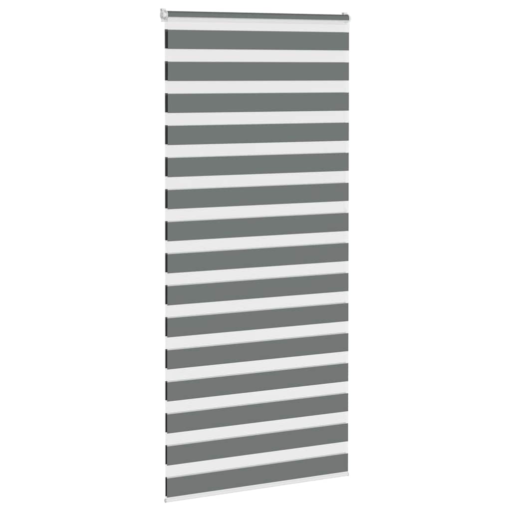 VidaXL Zebra-Rollo 100x230 cm Stoffbreite 95,9 cm Dunkelgrau