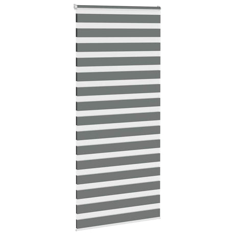 VidaXL Zebra-Rollo 100x230 cm Stoffbreite 95,9 cm Dunkelgrau