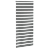 Vidaxl Zebra Roller Blind 110x230 CM Fabric Ancho 105.9 cm de gris oscuro