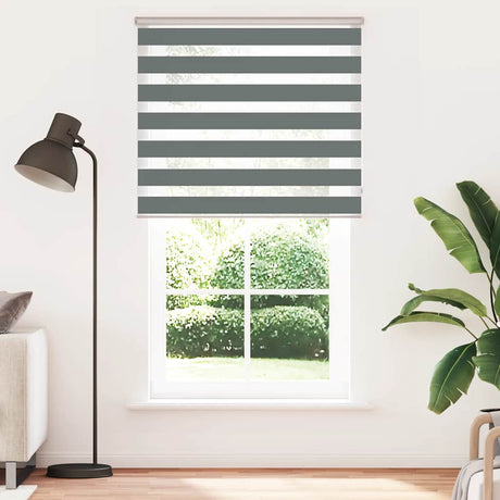 VidaXL Zebra-Rollo 125x230 cm Stoffbreite 120,9 cm Dunkelgrau