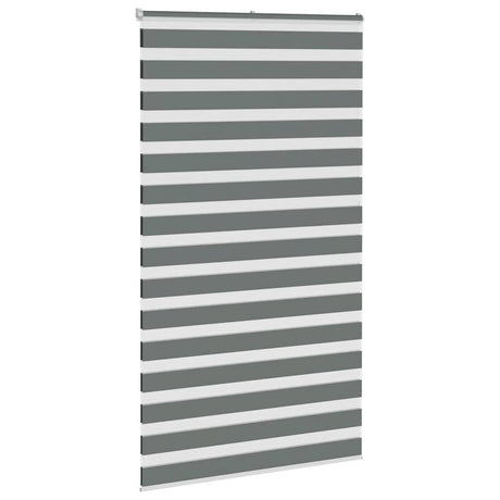 VidaXL Zebra-Rollo 135x230 cm Stoffbreite 130,9 cm Dunkelgrau