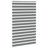 Vidaxl Zebra Roller Blind 140x230 CM Fabric Ancho 135.9 cm de gris oscuro