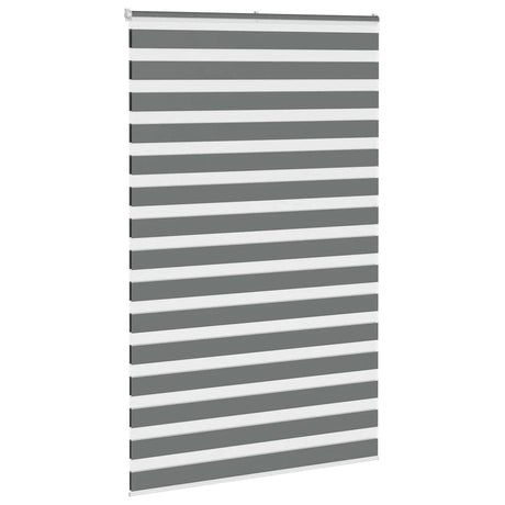 VidaXL Zebra-Rollo 140x230 cm Stoffbreite 135,9 cm Dunkelgrau