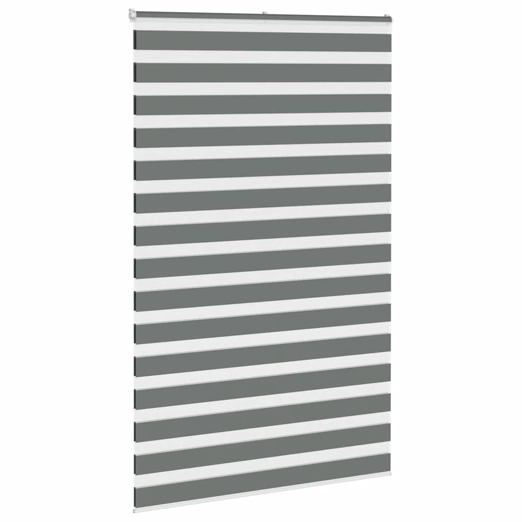 Vidaxl Zebra Roller Blind 150x230 CM Szerokość tkaniny 145,9 cm ciemnoszare