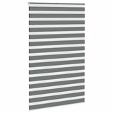 Vidaxl zebra rolgordijn 150x230 cm stofbreedte 145,9 cm donkergrijs