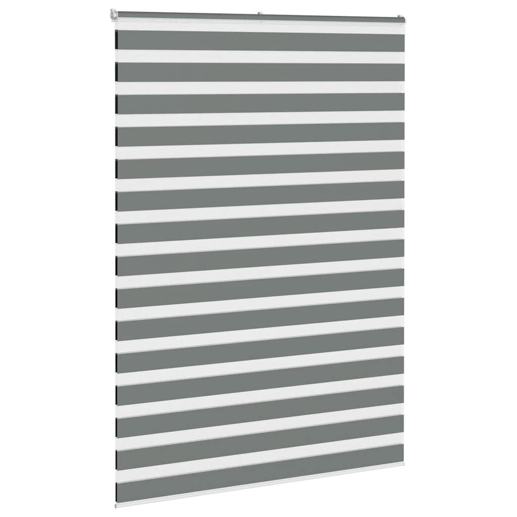 Vidaxl Zebra Roller Blind 155x230 CM Szerokość tkaniny 150,9 cm ciemnoszary