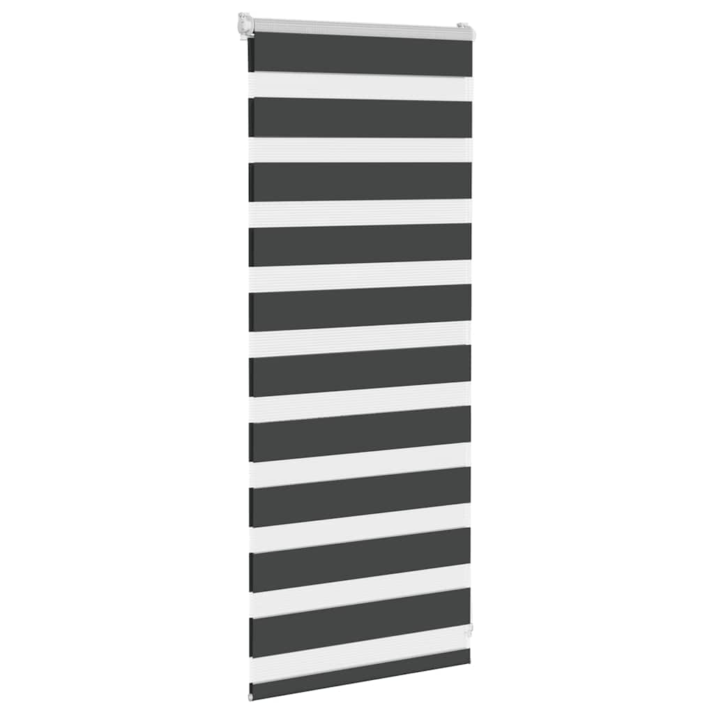 VidaXL Zebra-Rollo 65x100 cm Stoffbreite 60,9 cm Schwarz